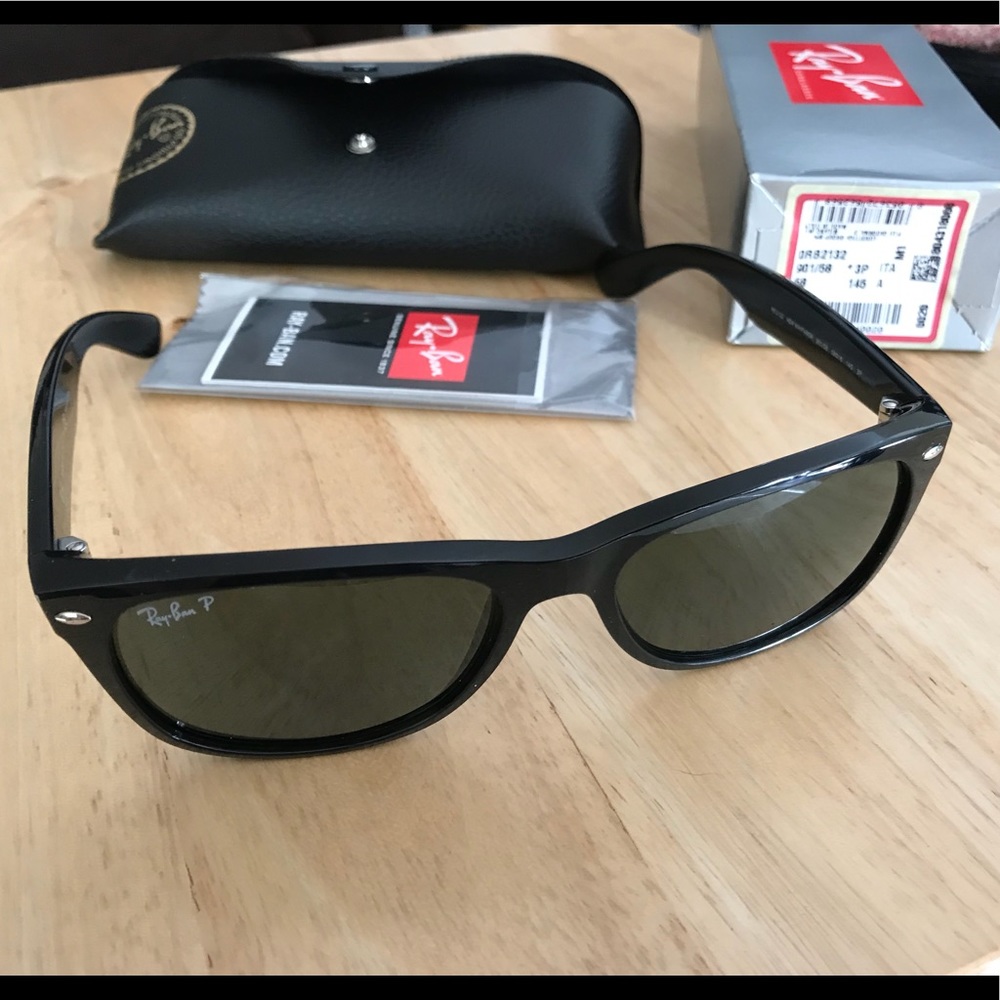 Ray Ban New Wayfarer Polarized RB2140 G15 lens